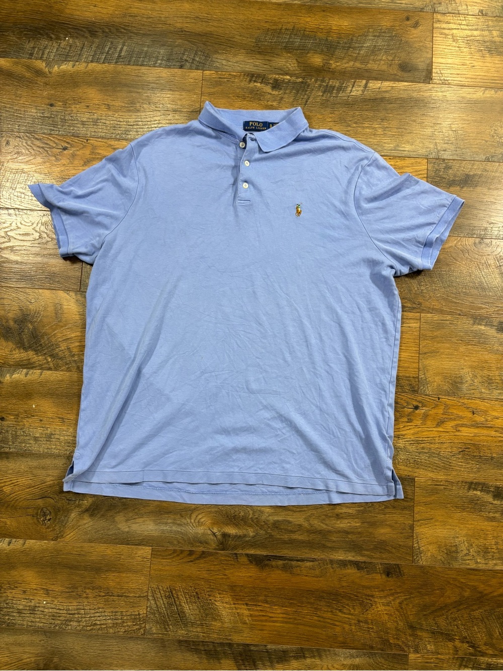 Polo by Ralph Lauren Light Blue Men's Classic Polo with Embroidered Pony